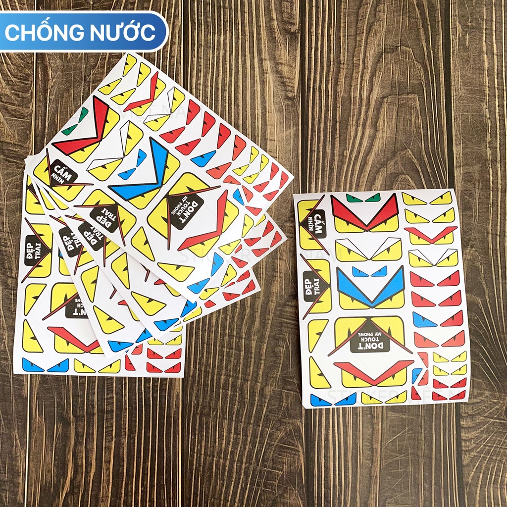 Con Mắt Fendi - Chất liệu PVC chất lượng cao chống nước - Kích thước 15 x 20.5cm -  Sticker Việt Nam