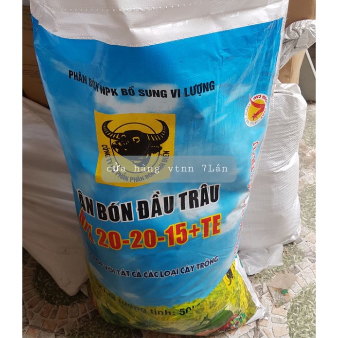 Phân Đầu trâu NPK 20 20 15 +te tách lẻ từ 50ký( 1ký),(500gr)