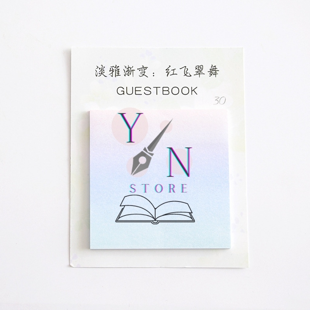 Giấy Note Guestbook Đa Sắc 30 Tờ
