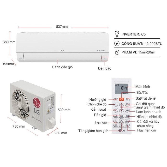 Máy lạnh LG Wifi Inverter 1 HP V10APF