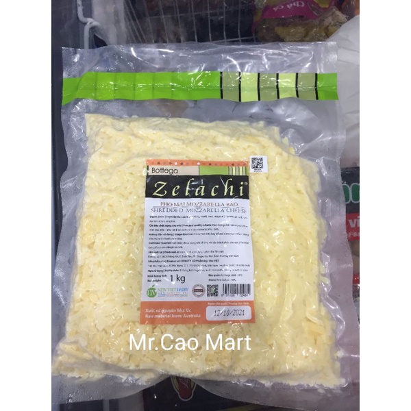 Phô mai bào sợi Mozzarella Zelachi 1kg