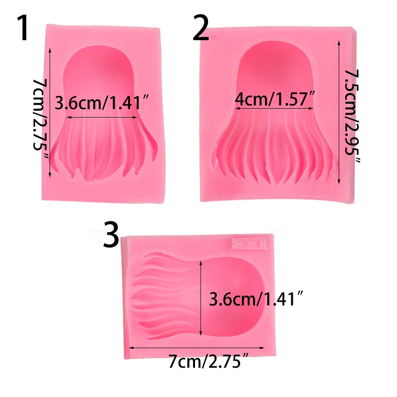 Khuôn Silicone Làm Bánh Tạo Hình Tóc Búp Bê Đẹp Mắt Tiện Dụng