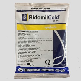 Thuốc trừ nấm Ridomil Gold 68WG – Gói 100gr