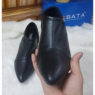 Giày bốt boot nữ đẹp Rosata gót viền RO178