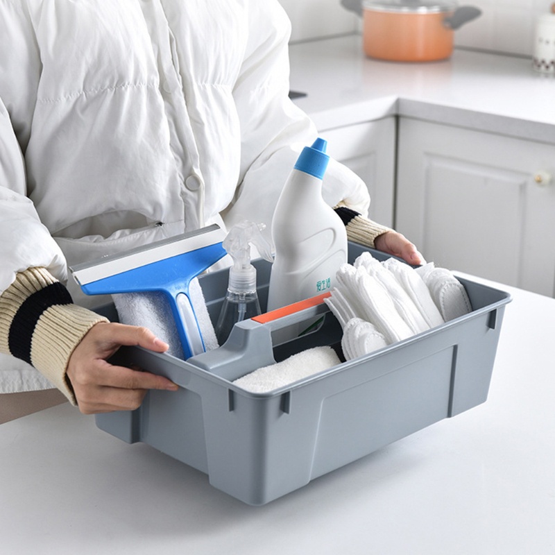 Hộp Đựng Dụng Cụ 2 Ngăn Bằng Nhựa Cứng Có Tay Cầm Cho Phòng Khách Nhà Bếp
