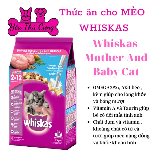 Thức ăn mèo whiskas junior 1.2kg-1.1kg-YÊU THÚ CƯNG