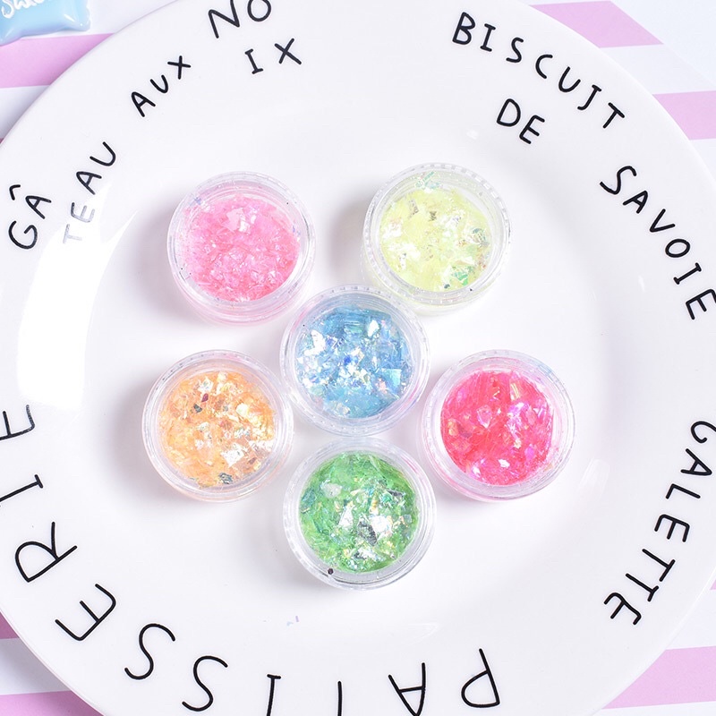 Vụn Giấy Màu Hologram Trang Trí Resin, Trang Trí Nail Hũ 50ml - Trường Thịnh Sài Gòn