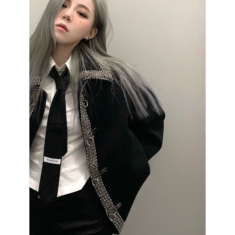 Áo khoác vest cardigan nhỏ phong cách Hepburn phương Tây mùa xuân thịnh hành 2022 cho nữ