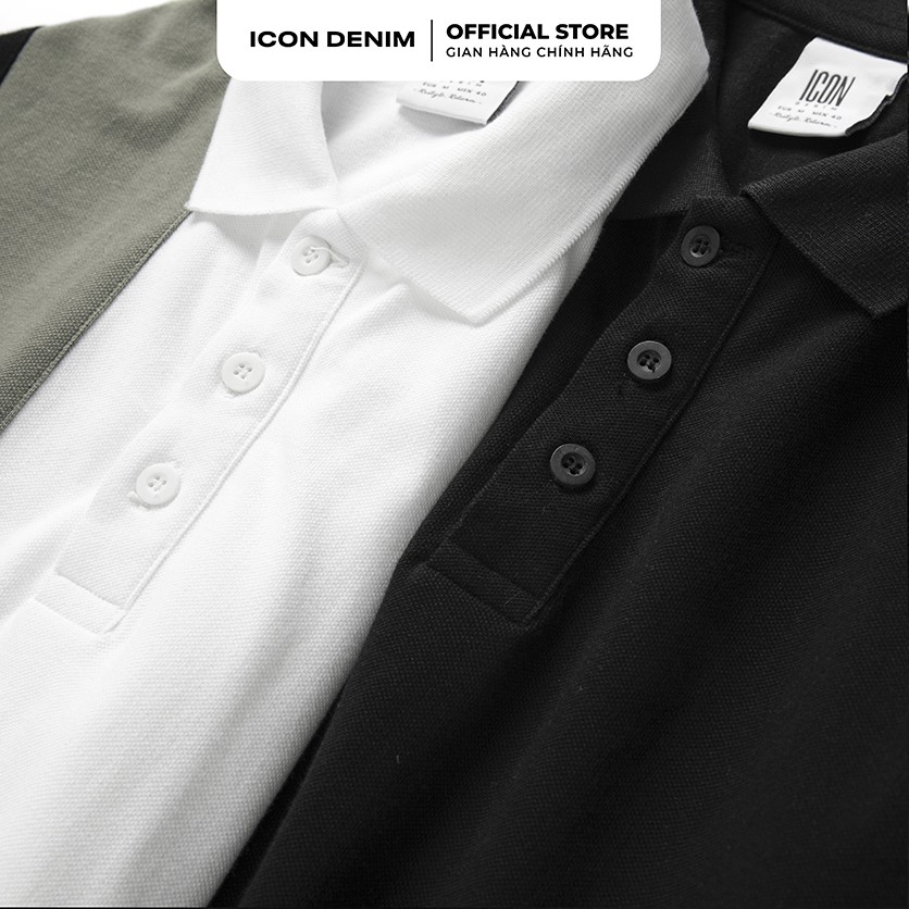 Áo Polo Nam ICON DENIM Dáng Suông Phối Màu Color Block | BigBuy360 - bigbuy360.vn