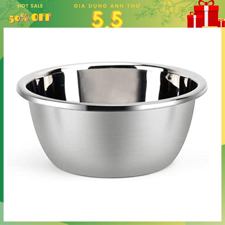 [Rẻ vô địch] Thau inox dày cao cấp loại 20cm -Thau inox dày dặn - Chắc Chắn - Bền