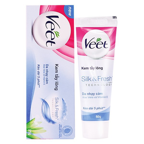 Kem tẩy lông cho mọi loại da Veet Silk &amp; Fresh