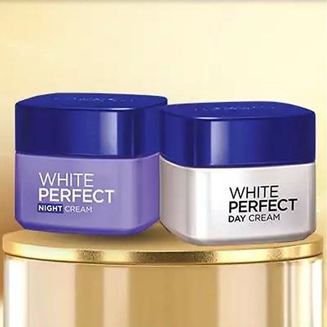 Kem dưỡng da trắng mượt đều màu ban đêm L'Oreal Paris White Perfect (50ml) - Bao bì không đẹp