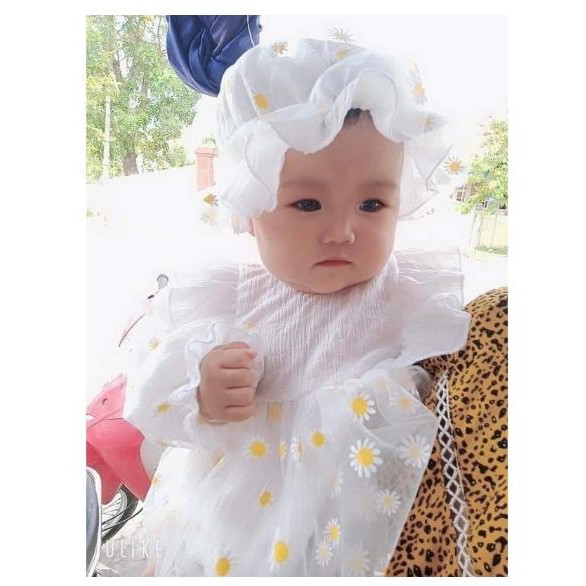 Set 3 chi tiết body hoa cúc cho bé