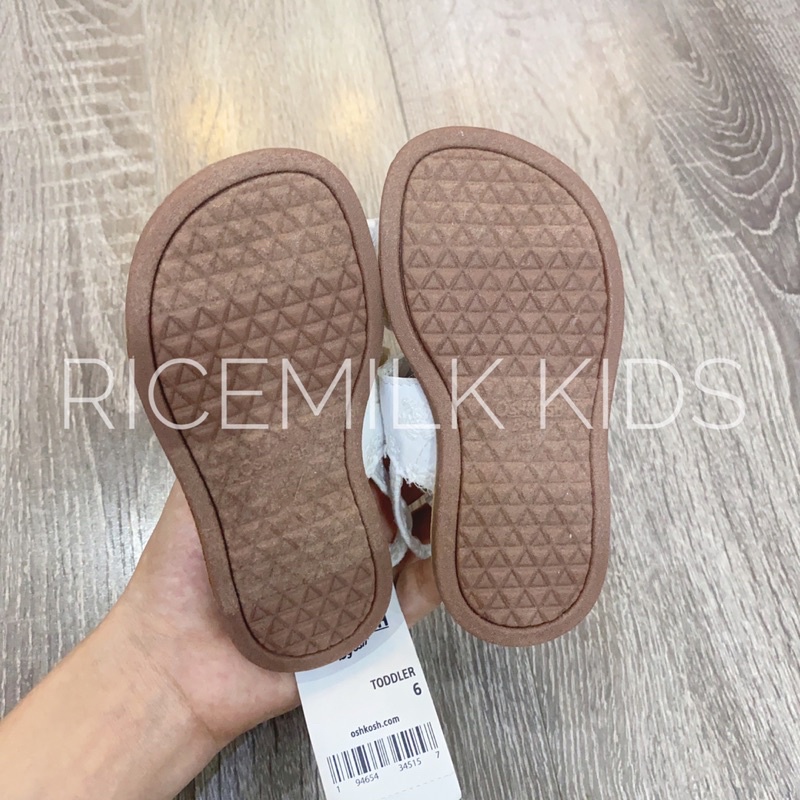Dép sandal cho bé màu trắng nơ xuất dư xịn