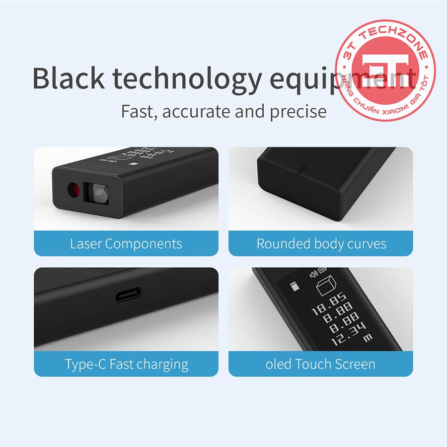 Thước đo laser Xiaomi Duka LS-5 mới nhất 2023 Bản Quốc tế có Tiếng Anh - Độ chính xác cao - màn hình cảm ứng oled