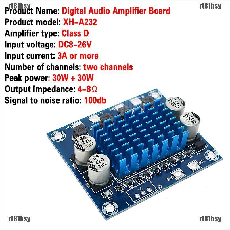 Bảng Mạch Khuếch Đại Âm Thanh Kỹ Thuật Số Chất Lượng Cao Tpa3110 Xh-A232 30w + 30w 2.0