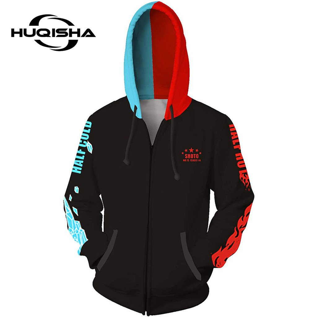 Áo hoodie HUQISHA họa tiết My Hero Academia đơn giản thời trang dành cho nam