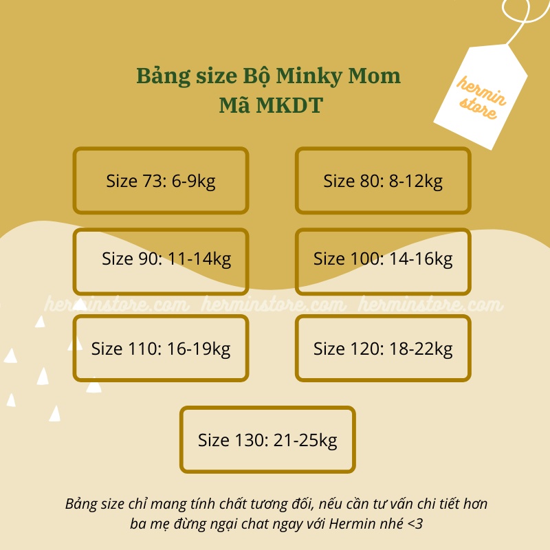 Bộ dài tay cho bé Minky Mom Chính Hãng 100% cotton mịn thoáng