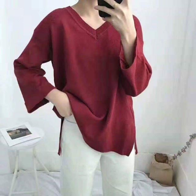 Len cổ V siêu mịn