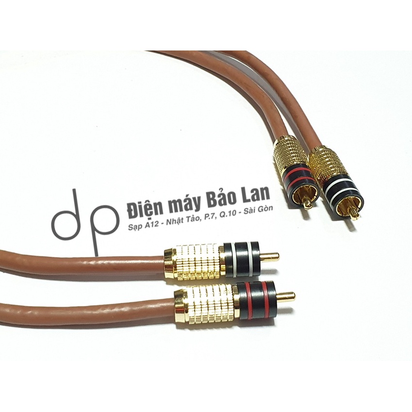 Dây Av, Dây bông sen , Đồng Nguyên Chất, Chống Nhiễu Tốt, Màu Nâu, BH 6 Tháng
