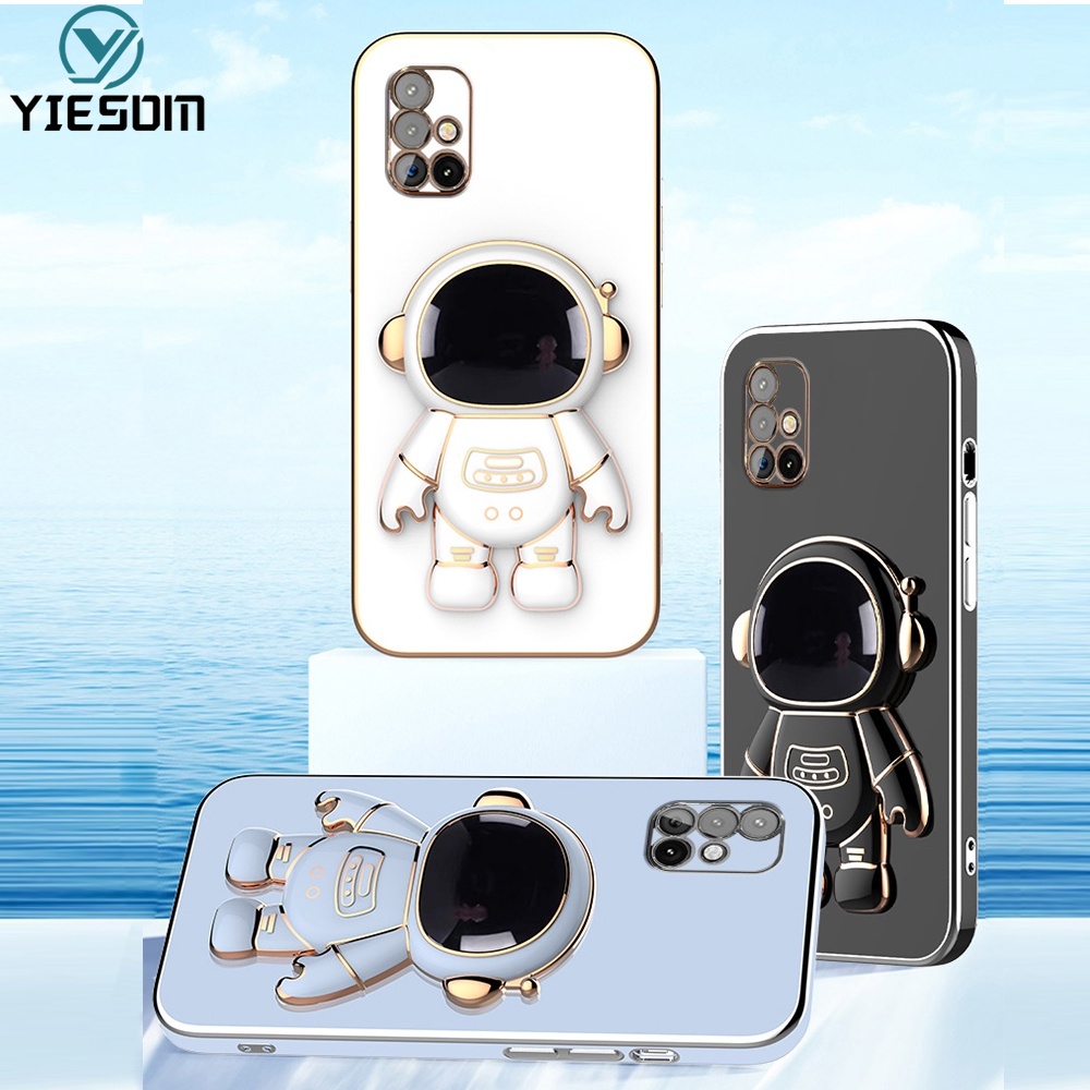 Ốp Điện Thoại Silicon Mềm Hình Phi Hành Gia Có Giá Đỡ Cho Samsung Galaxy A51 A71 A31 4G A21S A11 M11 A01 A02S A03S