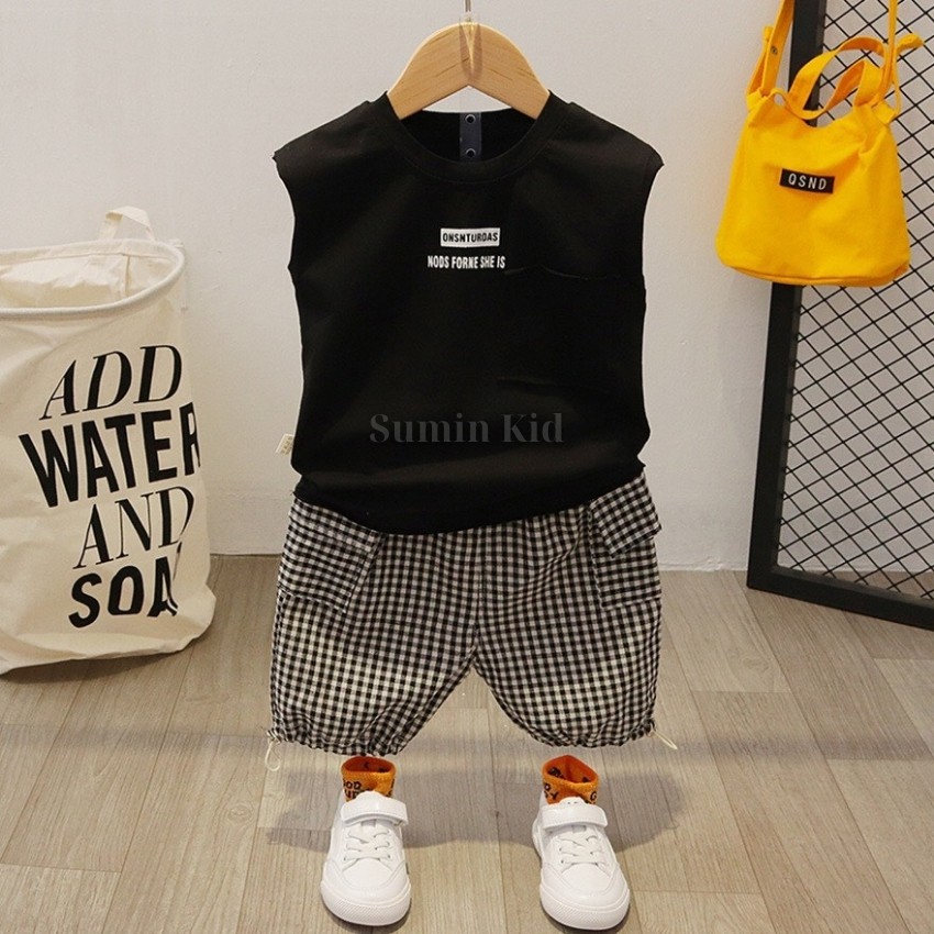 Bộ bé trai mùa hè phong cách mẫu sét bé trai sành điệu SUMIN KIDS