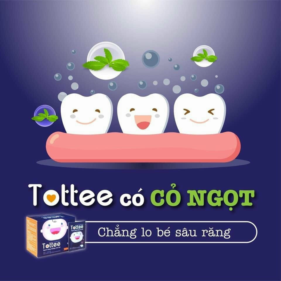 Hộp 30 Gạc Rơ Lưỡi Tottee Làm Sạch Và Ngăn Ngừa Các Vấn Đề Răng Miệng Cho Bé