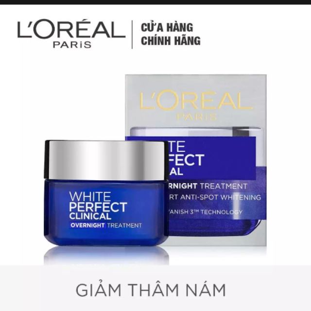 Chính hãng có hóa đơn kem dưỡng trắng da L'oreal paris white perfect clinical loreal chống nám ban đêm