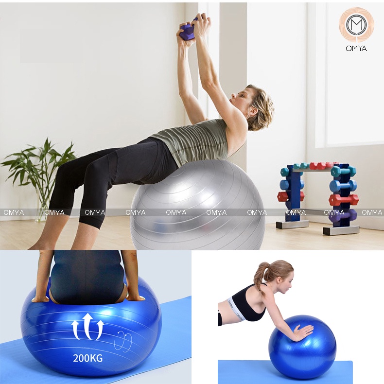 Bóng tập yoga gym gai massage cao cấp chống trượt chống nổ chịu nén