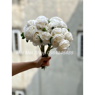 Cành Hoa Hồng Hoa Vải Lụa