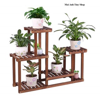 Kệ gỗ trang trí-Kệ gỗ để cây cảnh đa năng KT 100x25x90