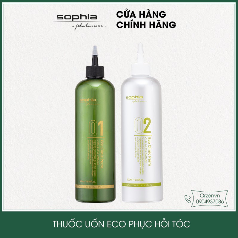 Thuốc uốn Eco phục hồi tóc Sophia Platinum Eco Clinic Perm Hàn Quốc 500ml