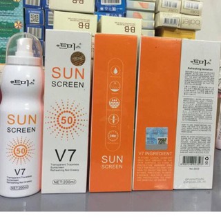 Sỉ 12 Hộp Xịt chống nắng hàn quốc sun screen v7