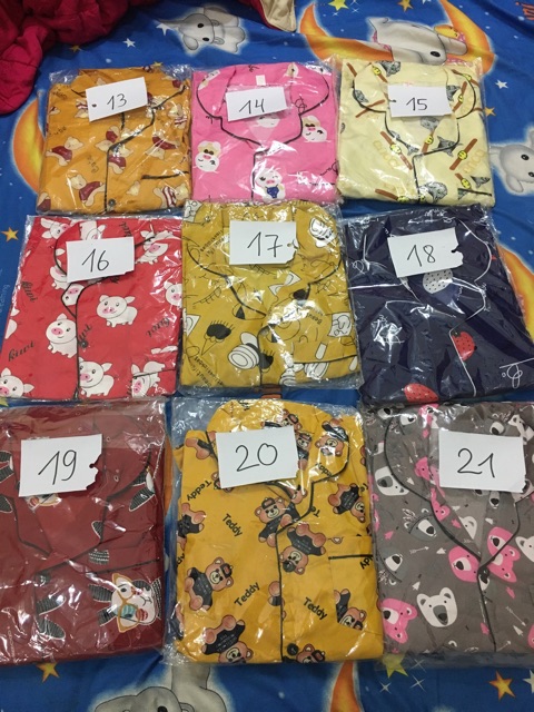 Bộ pizama dài tay chất kate thái mềm loại 1
