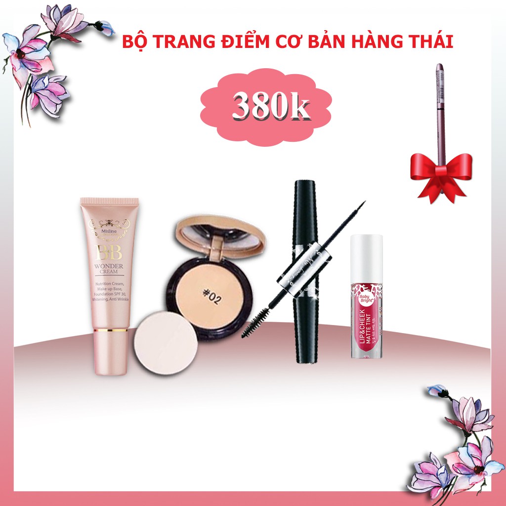 [HÀNG THÁI CHÍNH HÃNG] Bộ Trang điểm cơ bản hàng Thái Lan siêu đẹp