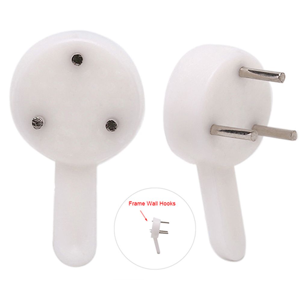 Bộ 20 móc treo khung ảnh bằng nhựa màu trắng dễ sử dụng ELEGANT81