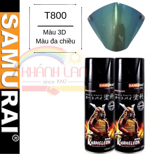 Sơn xịt Samurai Việt Nam – T800 – Màu 3D, màu đa chiều