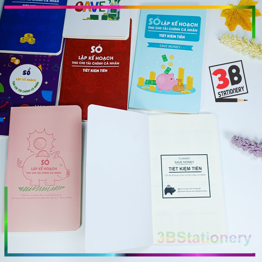 Sổ ghi chi tiêu tiết kiệm, kế hoạch thu chi cá nhân, gia đình, to do list 82 trang, dùng trong 365 ngày.