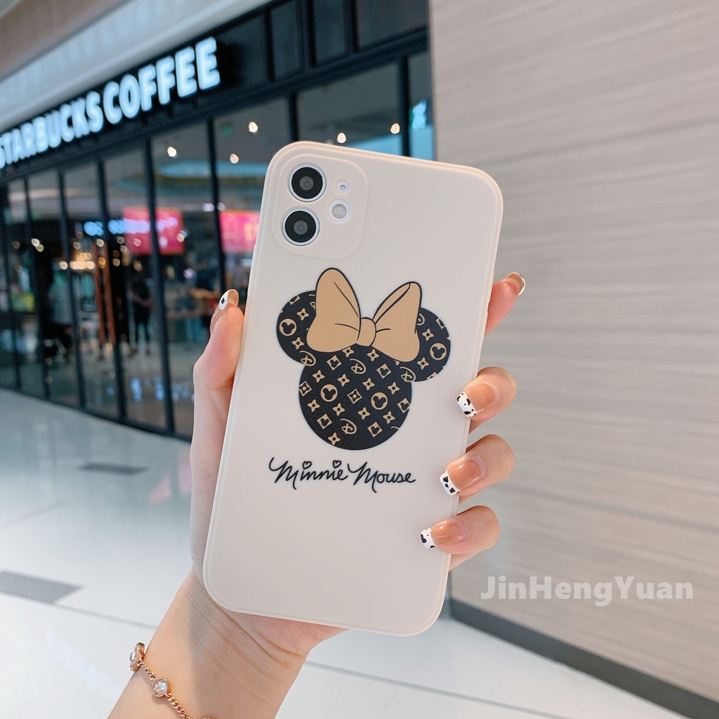 Ốp điện thoại mềm chống rơi in hình chuột Mickey Minnie cho Iphone 12 11 Promax X Xs Max Xr 6 7 8 Plus