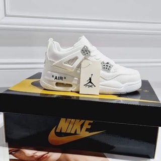 Giày JD4 sail trắng cao cổ, Giày thể thao jordan 4 white hot nhất 2022 đủ size nam nữ Tặng Full Box Bill kèm bộ 3 dây