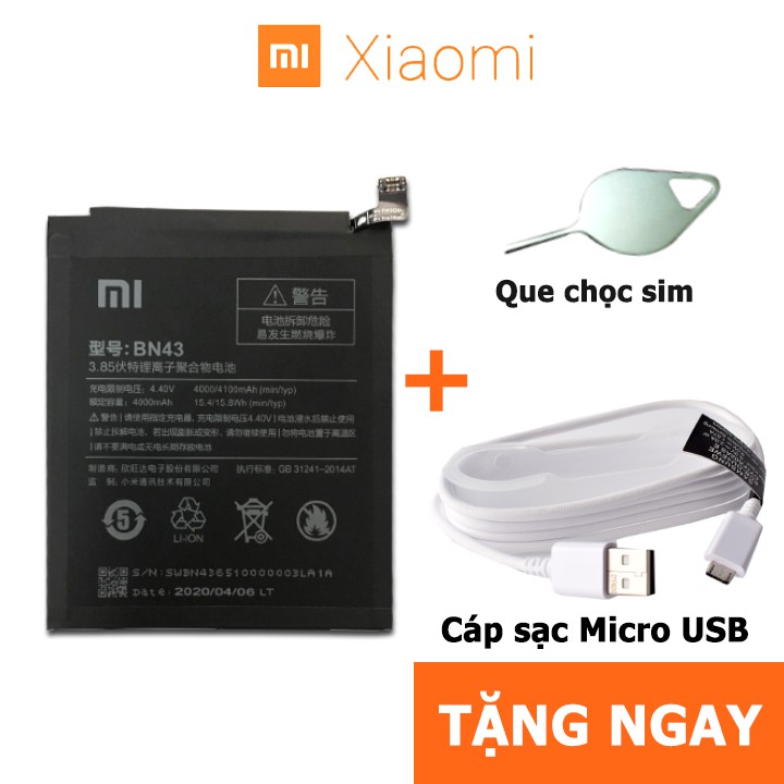 Pin, Phụ kiện Xiaomi Redmi Note 4X/ BN43 - BH 3 Tháng - Hoàn tiền 100% nếu không hài lòng