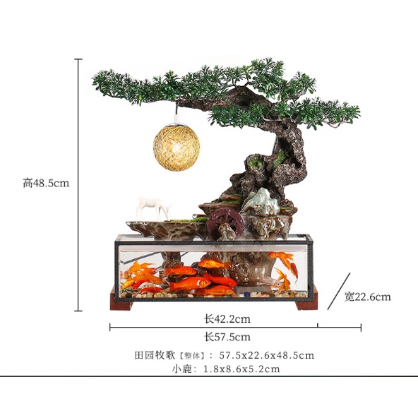 bể cá phong thủy tiểu cảnh. bế cá tiểu cảnh kết hợp phong thủy. bể cá tiểu cảnh