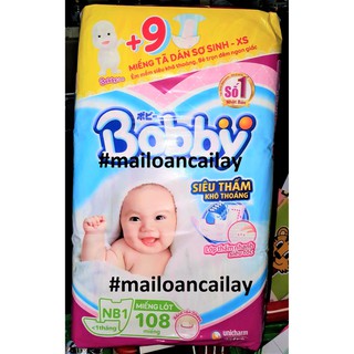 Miếng lót sơ sinh Bobby Newborn 1-108 miếng (TẶNG)