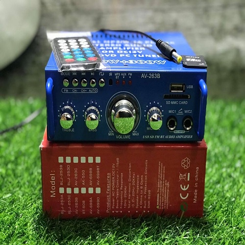 Amply mini 12v 220v bluetooth AV-263B hàng xịn loại 1