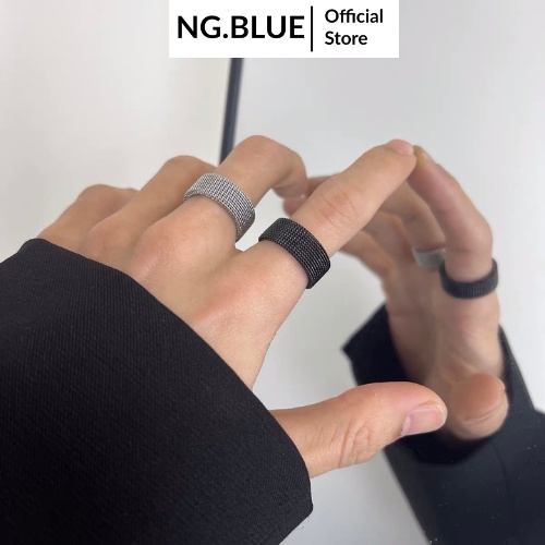 Nhẫn nam,nữ thép titan không gỉ mắt xích,nhẫn thời trang nam titan trơn bạc.