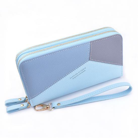 Ví nữ cầm tay phối màu hai ngăn cao cấp | BigBuy360 - bigbuy360.vn