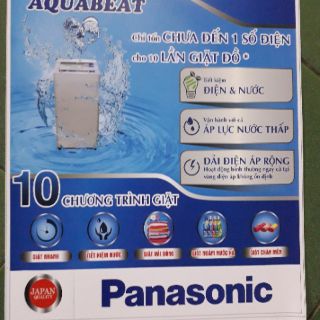Tem dán máy giặt Panasonic mẫu mới