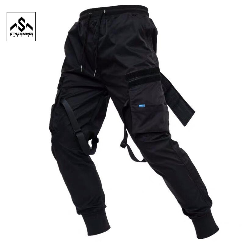 Quần jogger nam túi hộp STYLE MARVEN in chữ phối dây bo gấu chất kaki trơn cao cấp - QUAN SM025C2