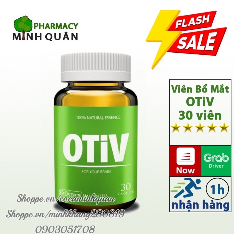 OTIV viên uống bổ não, giãm đau đầu và mất ngủ ( hộp 30v)