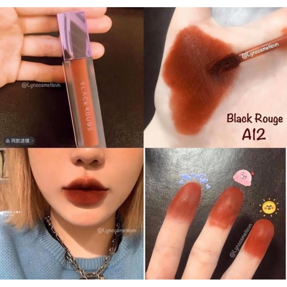 Son Black Rouge A12 Màu Đỏ Nâu Gạch